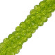 Top Facet kralen disc 3x2mm - Citrus green-pearl shine coating